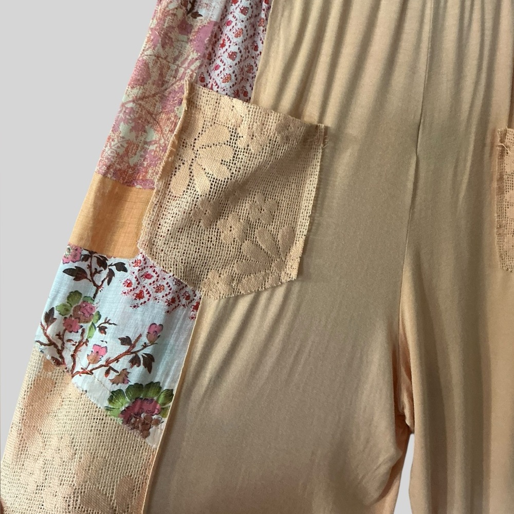 POL Boho Patchwork Lace Pants Large Cottagecore F… - image 8